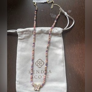 Kendra Scott Lilia Necklace beaded in neutral brown